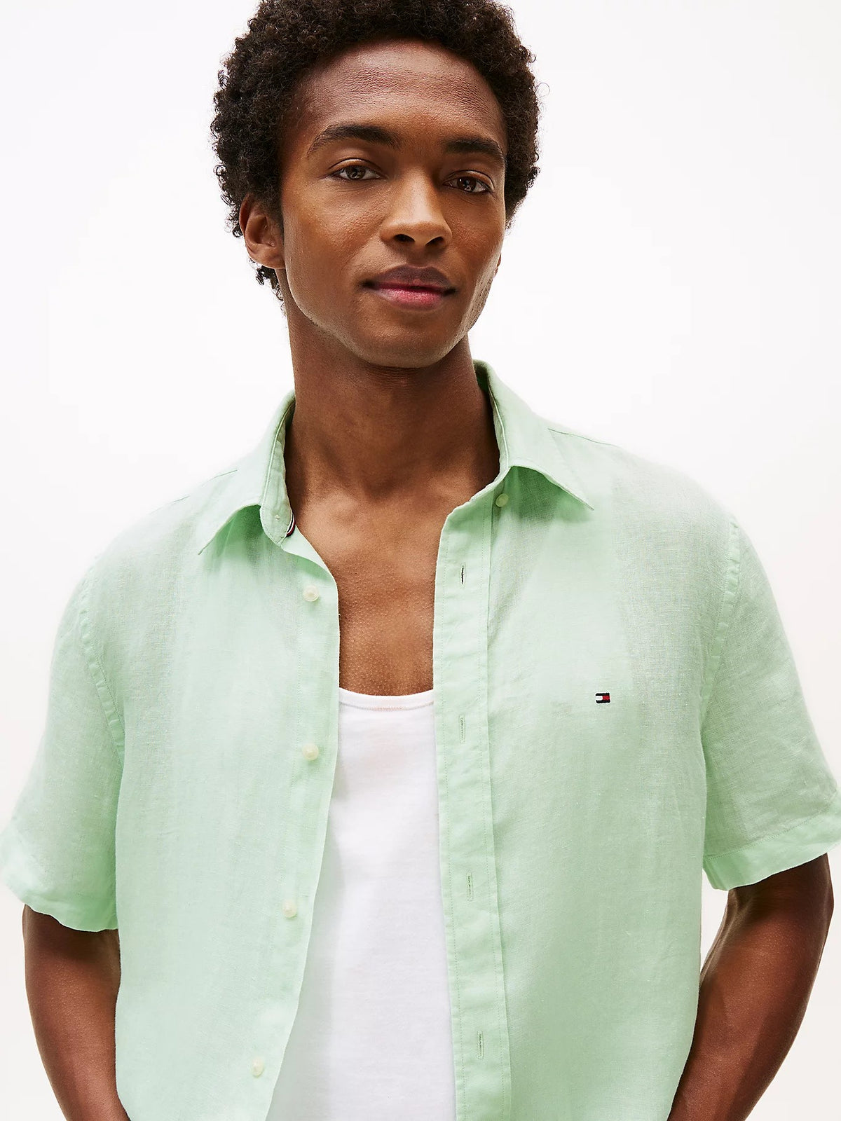 Pigment dyed linen shirt-Skjorte-Tommy Hilfiger-Aandahls