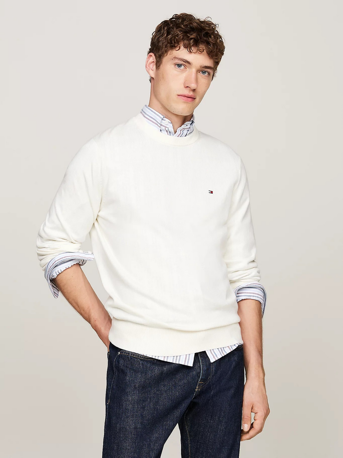 Pima org ctn cashmere crew-Genser-Tommy Hilfiger-Aandahls