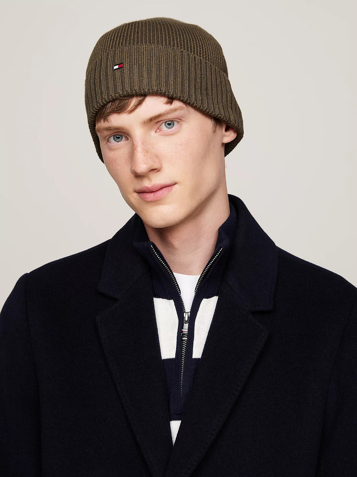 Th flag pima cotton beanie-Hodeplagg-Tommy Hilfiger-Aandahls