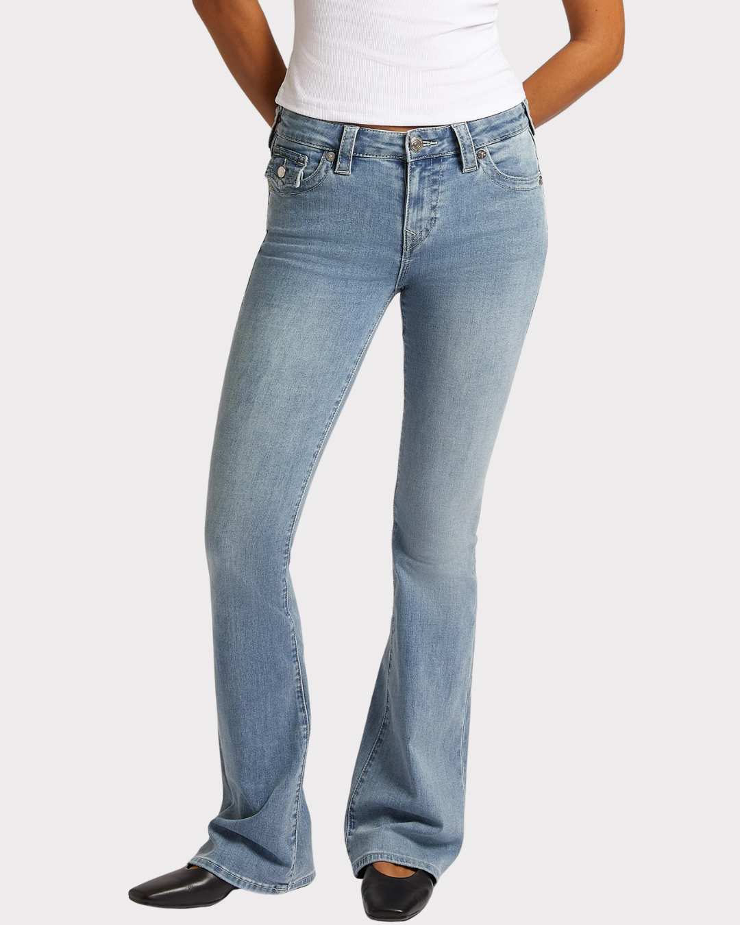 Becca Mid rise Bootcut flap-Jeans-True Religion-Aandahls