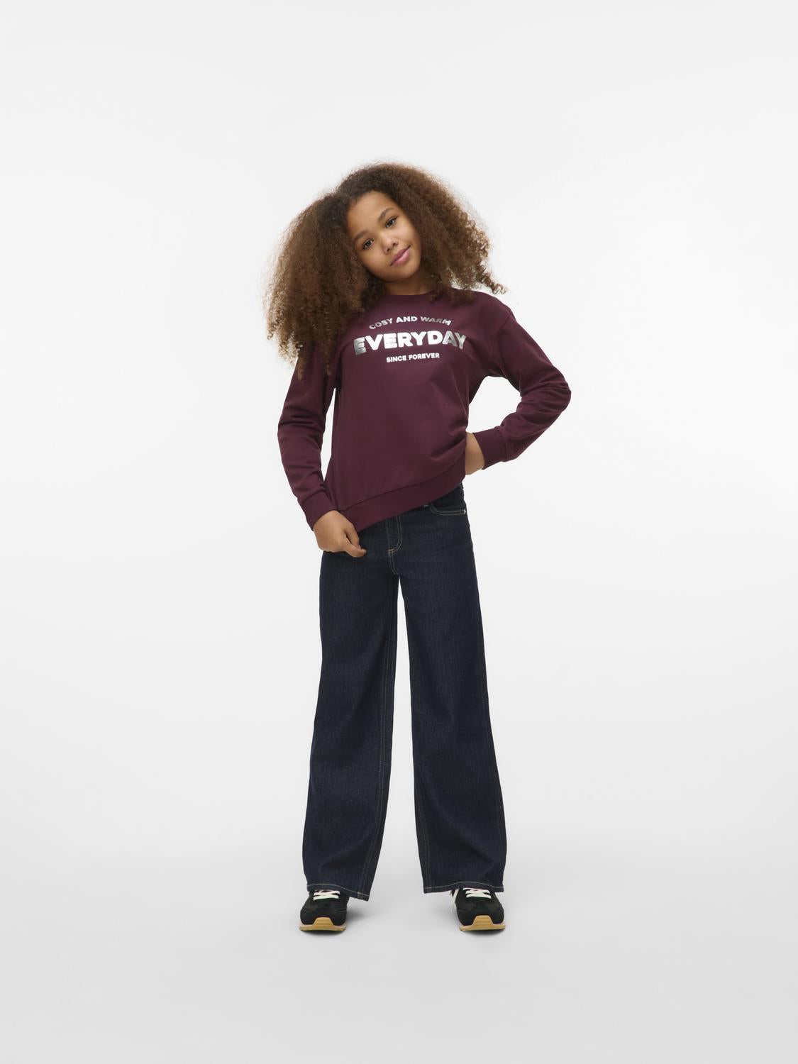 Vmcamille Ls Short Sweat Top Jrs Ga Girl-Genser-Vero Moda Girl-Aandahls
