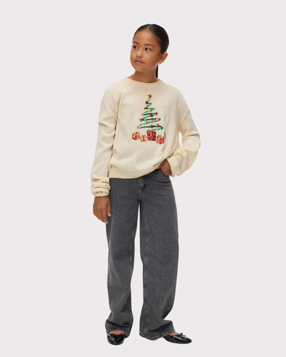 Vmglitter Ls O-Neck Xmas Girl-Genser-Vero Moda Girl-Aandahls