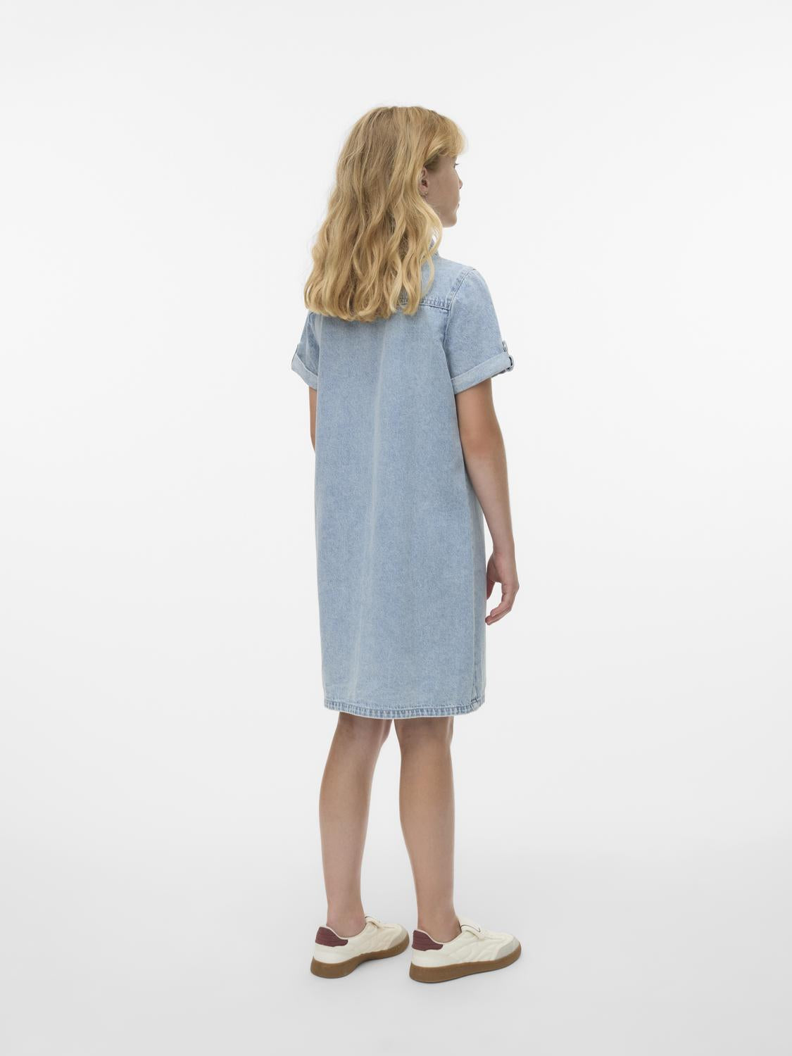Vmjennie Ss Short Denim Dress Ga Girl-Kjole-Vero Moda Girl-Aandahls