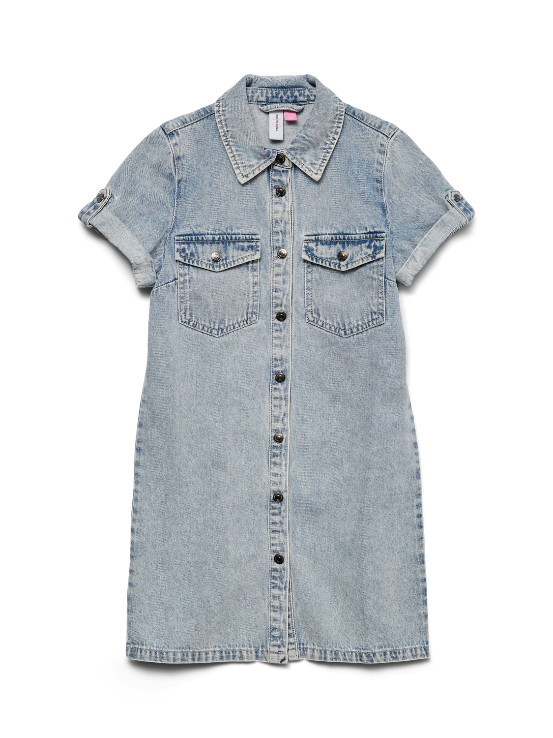 Vmjennie Ss Short Denim Dress Ga Girl-Kjole-Vero Moda Girl-Aandahls