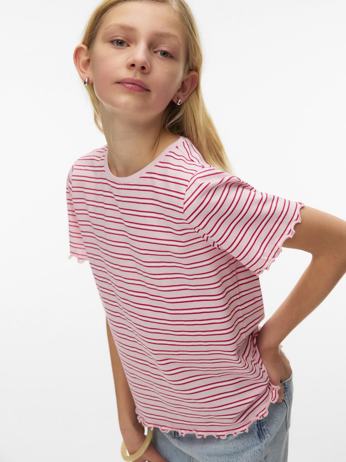 Vmpaulina Aop Ss T-Shirt Jrs Girl-T-shirt-Vero Moda Girl-Aandahls