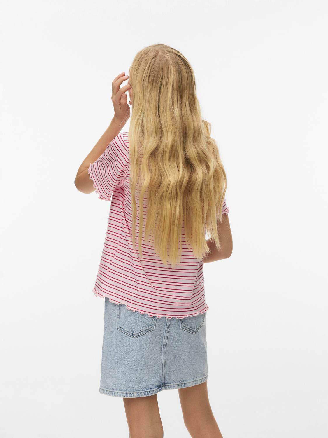 Vmpaulina Aop Ss T-Shirt Jrs Girl-T-shirt-Vero Moda Girl-Aandahls