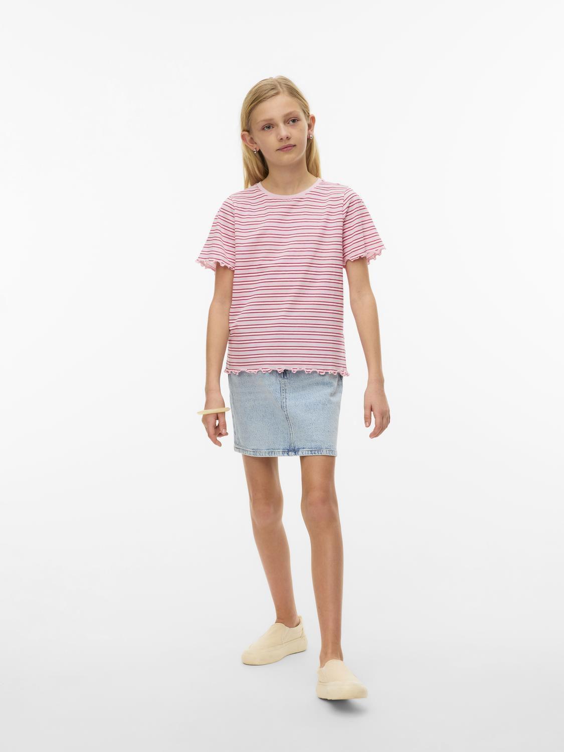 Vmpaulina Aop Ss T-Shirt Jrs Girl-T-shirt-Vero Moda Girl-Aandahls