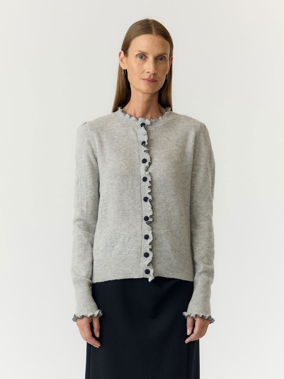 YASERONIA LS WOOL KNIT CARDIGAN