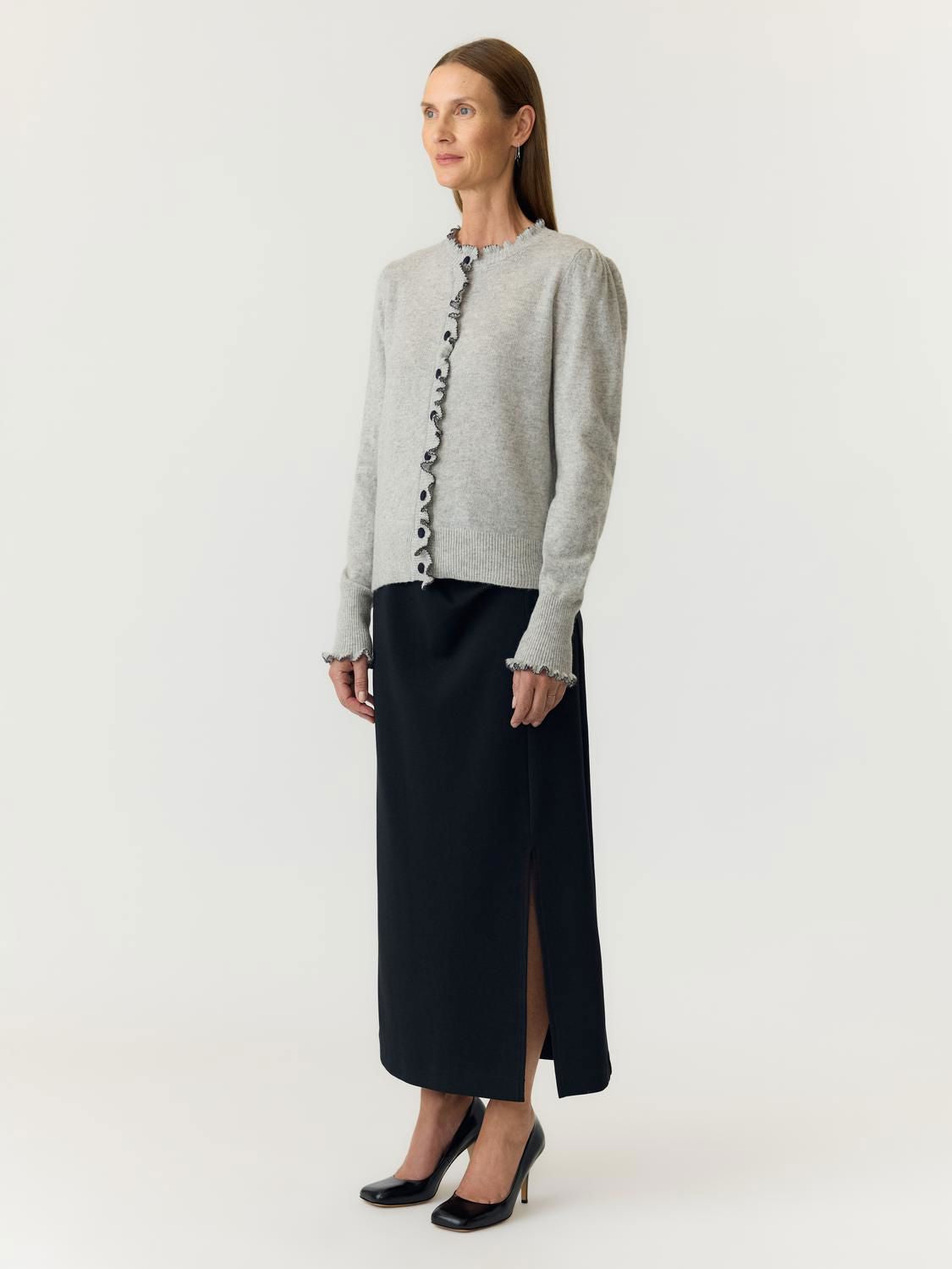 YASERONIA LS WOOL KNIT CARDIGAN