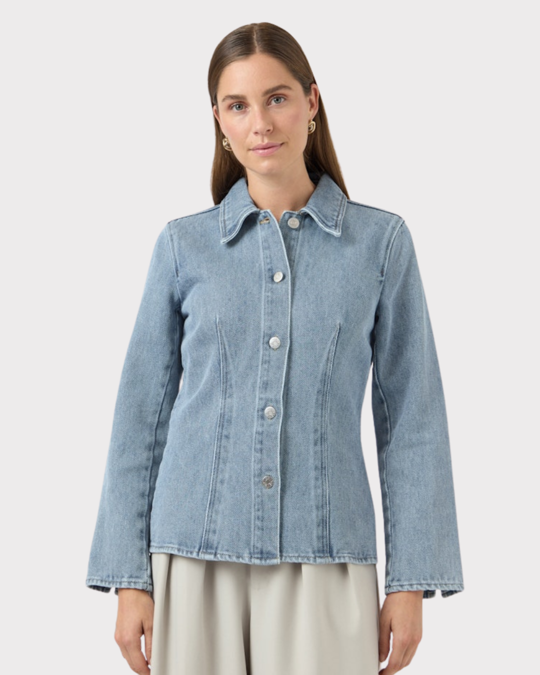Yaslecco Ls Denim Shirt S.-Overdel-YAS-Aandahls