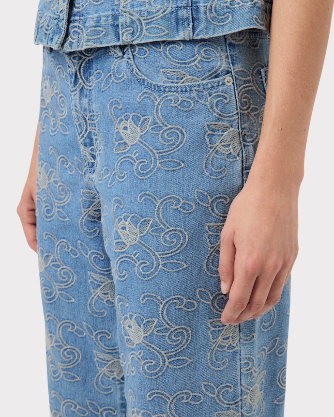 Yassia Mw Emb Straight Jeans-Jeans-YAS-Aandahls